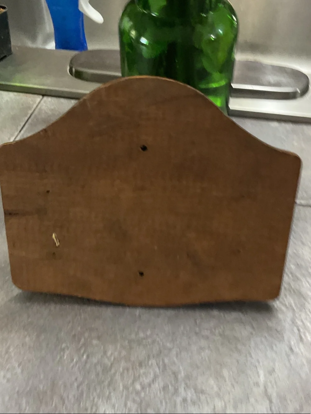 Classic Wooden Wall Shelf with Brass Rod in Brown